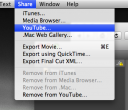 YouTube Menu - iMovie 08