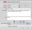 YouTube Publish Window - iMovie 08